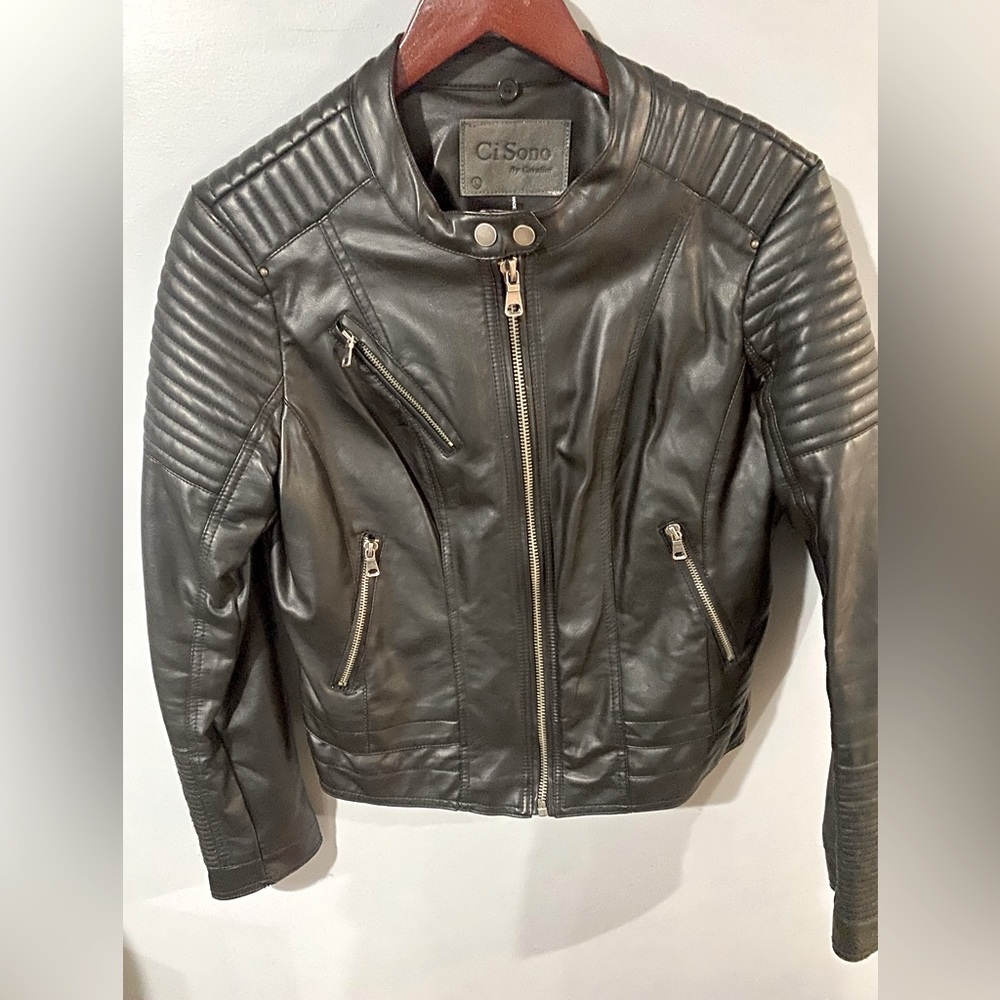 CiSono Faux Leather Jacket Woman’s Size Large